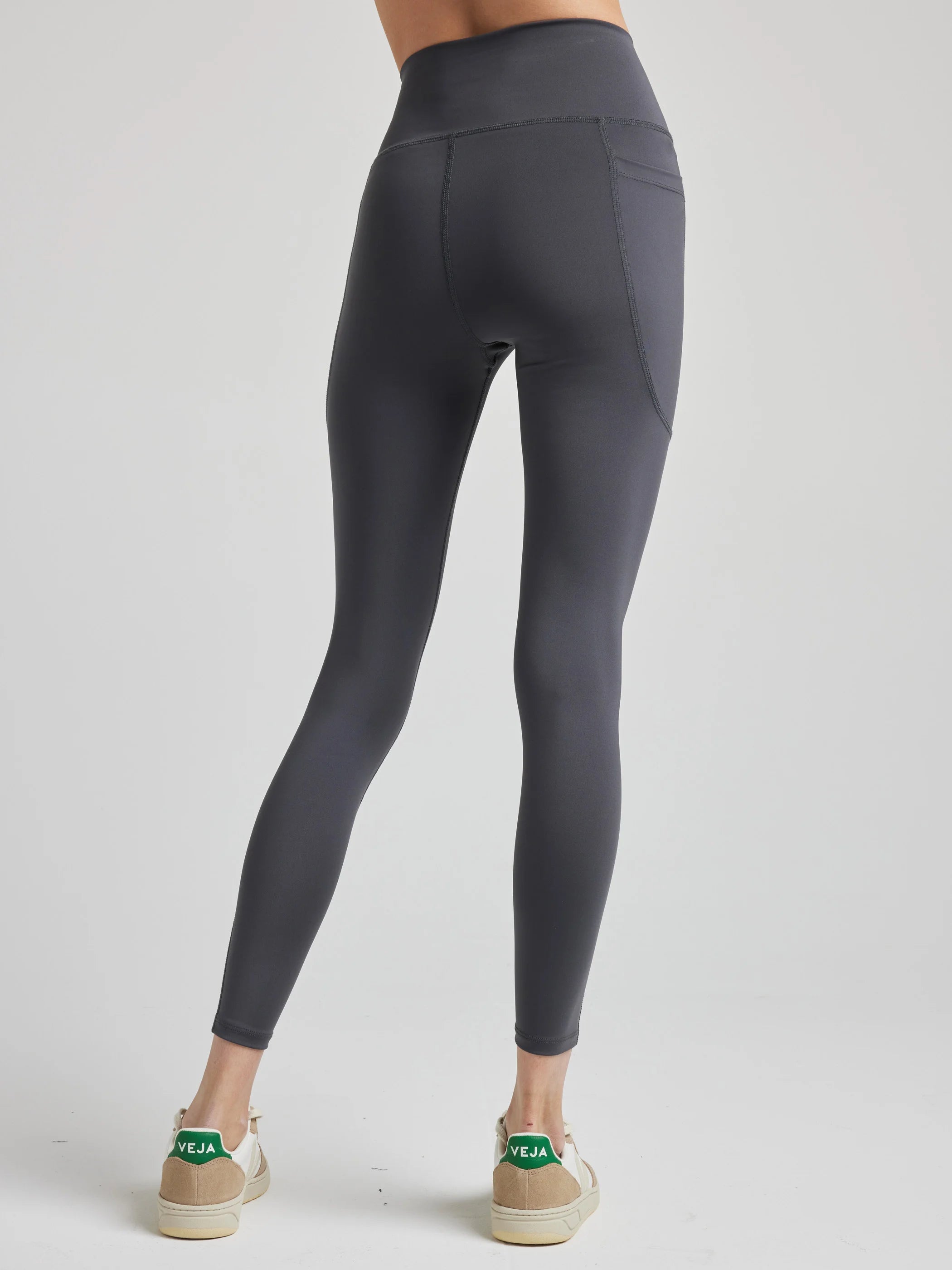 Pact Womens Organic Cotton Pureactive Pocket Leggings Small Grey New  Athletic