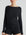 model wears black boat neck long sleeve