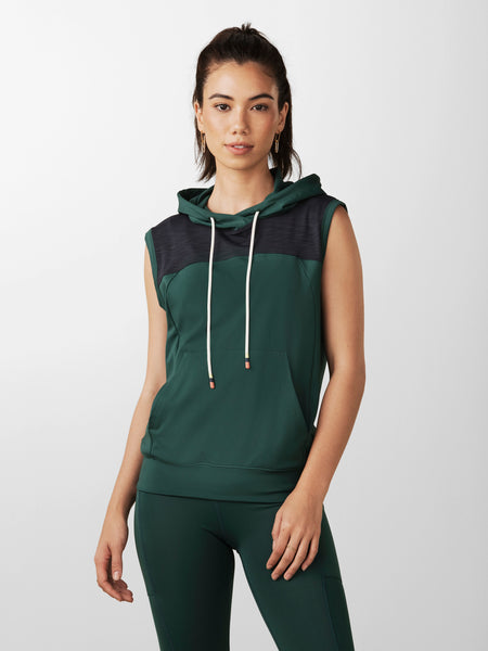 【OJOS】24SS★ Knit Hoodie Sleeveless Dress 082522_LOSANO_LB_LF22-2001-EVG